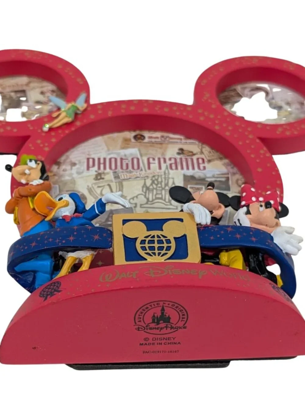 Disney Parks Mickey Ears 3 Photo Frame Flawed READ